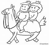 Cavallo Caballo Principi Caballos Principes Príncipes Cuentos Acolore Stampare Principesse sketch template