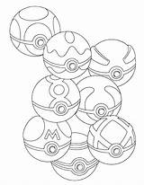 Pokeball Pokemon Master Poke Pokeballs Sketchite K5worksheets sketch template