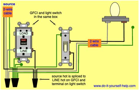 wiring diagram   gfci outlet  light switch    box