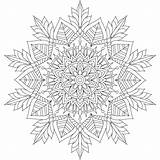 Invierno Mandalas Snowflake Adultos Kleurplaten Mondaymandala Visitar Andersen Hans sketch template