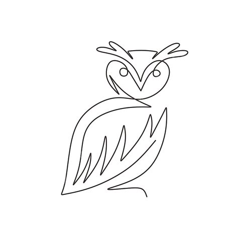 owl   drawing vector minimalism style  bird logo icon  xxx