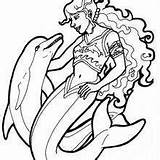 Ausmalen Meerjungfrau Hellokids Delphine Delphin sketch template