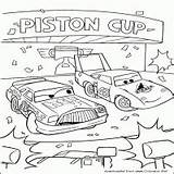 Cars Cartoons Piston Cup Coloring sketch template