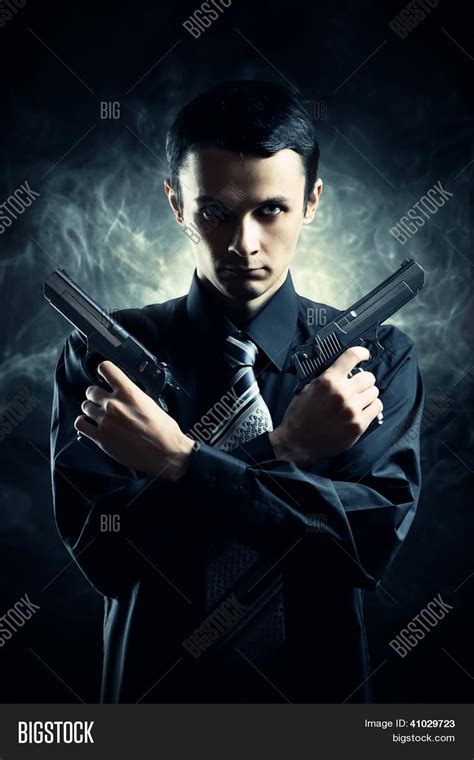 killer  pistols  image photo  trial bigstock