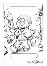 Garbage Pail Kids Coloring Color Sketches Brand Series Pages Engstrom Brent sketch template