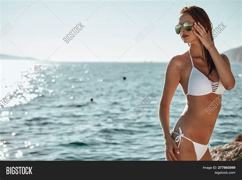 Bikini Girl On Beach Image And Photo Free Trial Bigstock