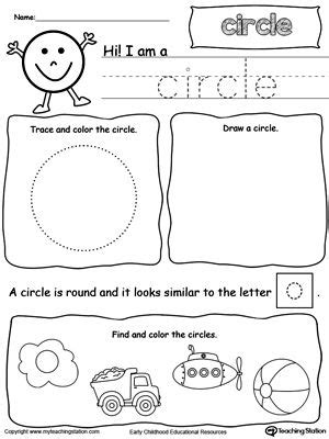 circle worksheet preschool