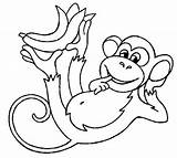 Macaco Comendo Gravuras sketch template