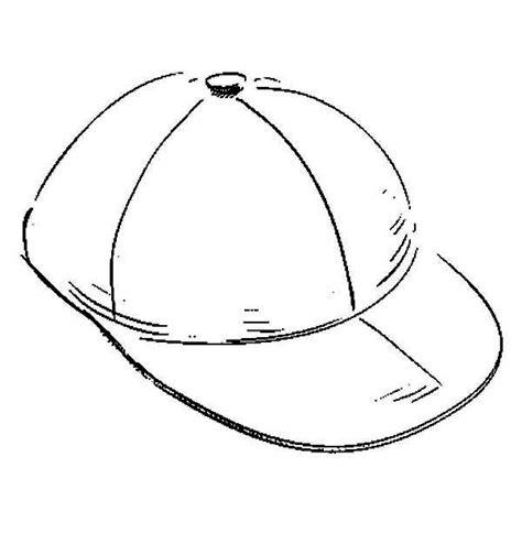 sketch  baseball cap coloring page