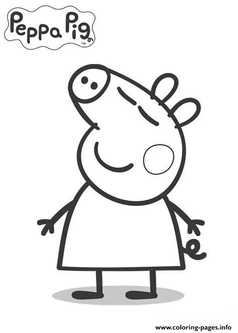 kids peppa pig coloring page printable