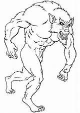 Coloring Werewolf Large sketch template