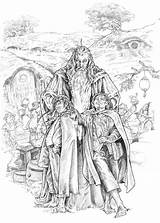 Coloring Hobbit Pippin Merry Nachocastro Gandalf Seigneur Anneaux Tolkien Lotr Kleurplaten Dessus Résultat Kleurboeken Heer Personages Pisarev Shire sketch template