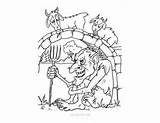 Gruff Billy Goats Three Coloring Pages Getcolorings Getdrawings Color sketch template