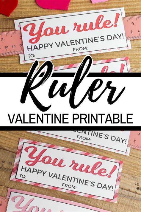 ruler valentine printable valentines printables valentines
