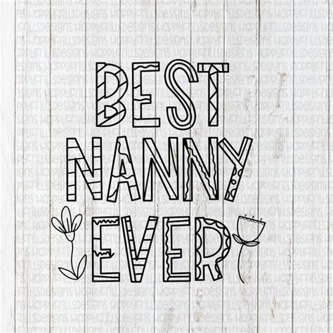 nanny  coloring sheet happyfrillsdesigns