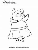 Coloring Dancing Pig Pages Animal Kids Printables Coloringprintables Drawing Pigs Printable Club Ballerina Dd Animals Print Little Getdrawings sketch template