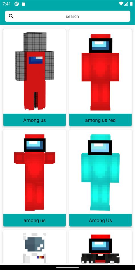 Among Us Skins For Minecraft Pour Android Télécharger