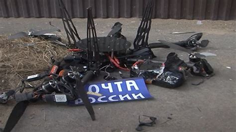 russian drone crashes  building  demo flight sbs news