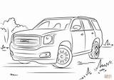 Gmc Yukon sketch template