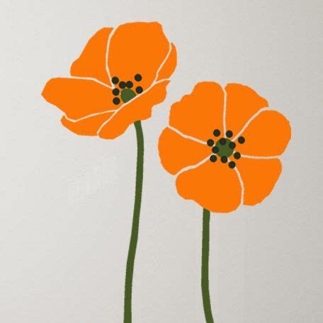 poppy stencils printable  coloring pages