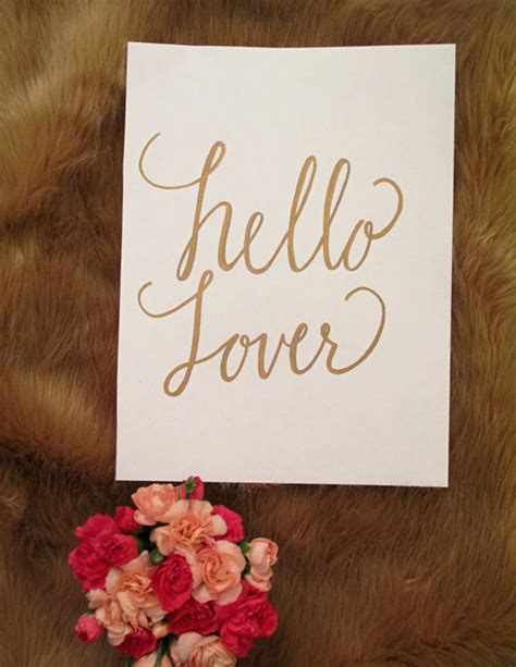 Hello Lover Calligraphy Quote Sex And The City Shoe