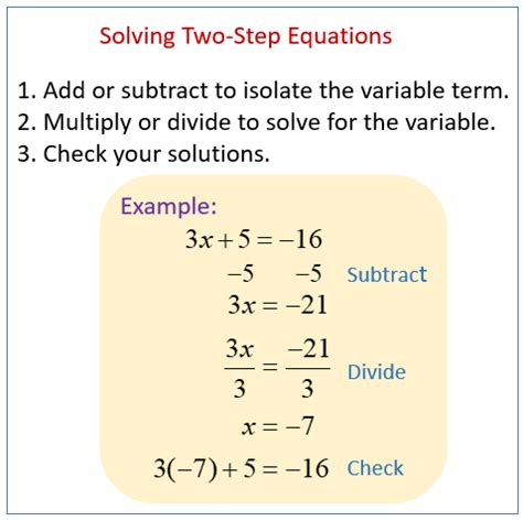 solving  step equations integers solutions examples