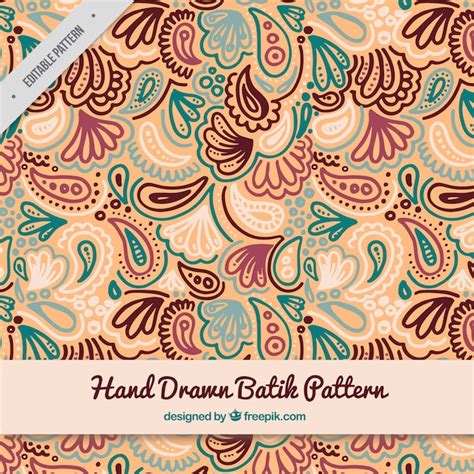 hand drawn batik pattern  vector