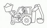 Backhoe Coloring Pages Kids Drawing Excavator Colouring Printable Digger Cartoon Printables Simple Getdrawings Cars Transportation Wuppsy Choose Board Race Car sketch template