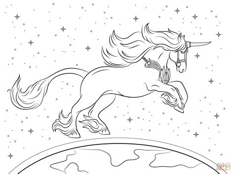 unicorns ran  outer space coloring pages  kids dkn printable