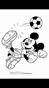 Mickey Mouse Coloring Pages Football Soccer Choose Board sketch template