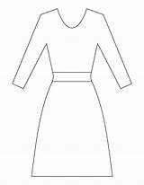 Coloring Dress Outline Pages Templates Color Dresses Colouring Choose Board sketch template