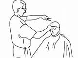 Barber Dibujos Profesiones Oficios sketch template