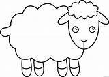Sheep Coloring Outline Printable Pages Coloring4free Bfree Print sketch template