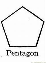 Pentagon Coloring Geometry Drawing Printable Color Pages Online Education Getdrawings sketch template