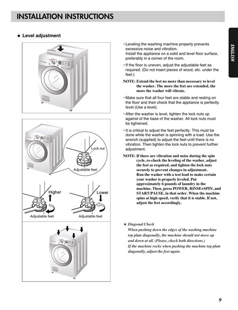 installation instructions lg wmhw user manual page