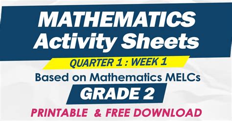 math activity sheet for grade 2 quarter 1 week 1 free download