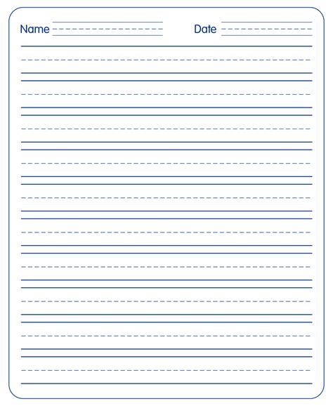 primary lined paper printable customize  print