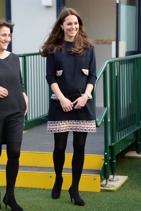 Kate Middleton Fashion Navy Blue Dress With Sleeves Thecelebritydresses