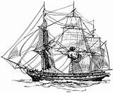 Ship Drawing Line Old Ships Pirate Pixgood Coloring Ocean Sailing sketch template