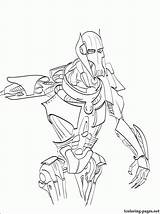 Grievous General Wars Star Coloring Pages Getcolorings Popular sketch template