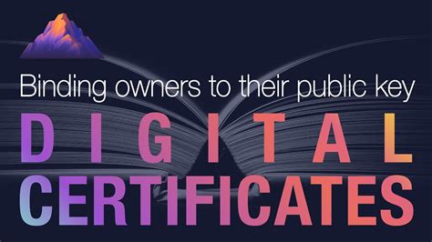 digital certificates explained  digital certificates bind owners   public key youtube