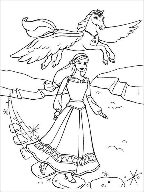 barbie  horse coloring pages