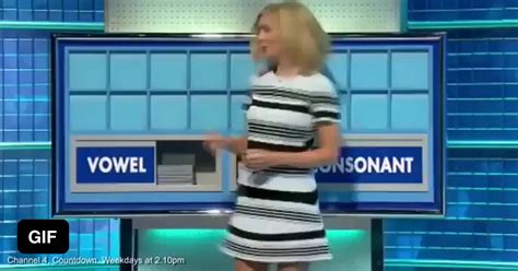 an unfortunate word on countdown left rachel riley red faced 9gag