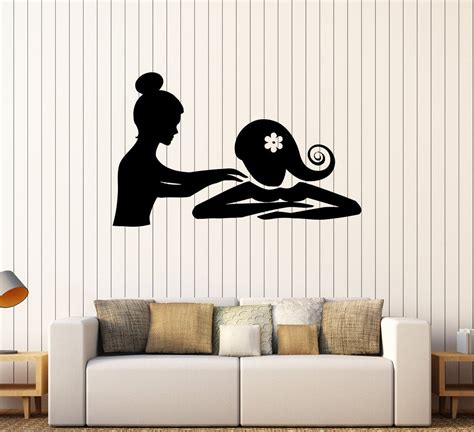vinyl wall decal spa massage therapy relax beauty woman stickers uniqu