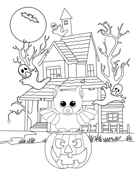 halloween coloring page beanie boo fan club