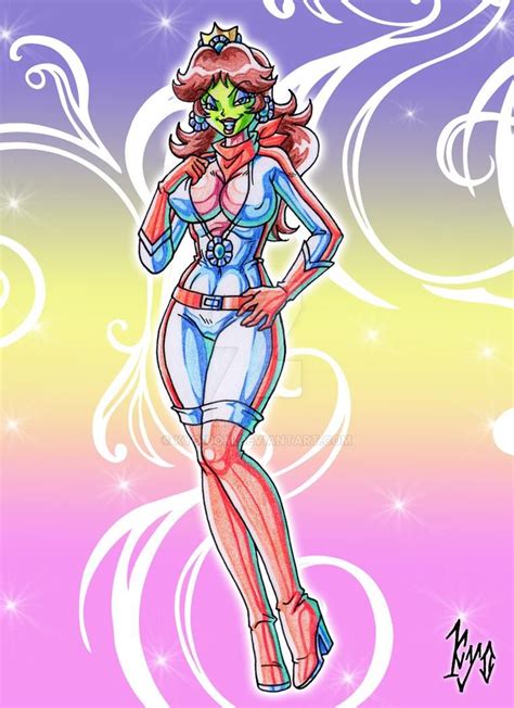 Princess Daisy In Racing Suit Masked By Kyo Dom On Deviantart