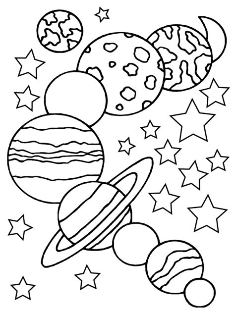 brilliant stars  planets coloring page  printable coloring