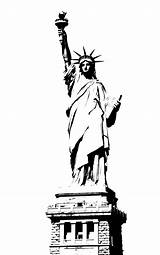 Liberty Statue Drawing Clipart Sketch Outline Clip Shirt Template Vector Library Cliparts Printed Screen Monument National Use Transparent Cliparting Collection sketch template