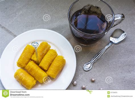 thai dessert and black tea stock image image of brown 37704975