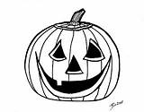 Pumpkin Coloring Pages Halloween Face Scary sketch template